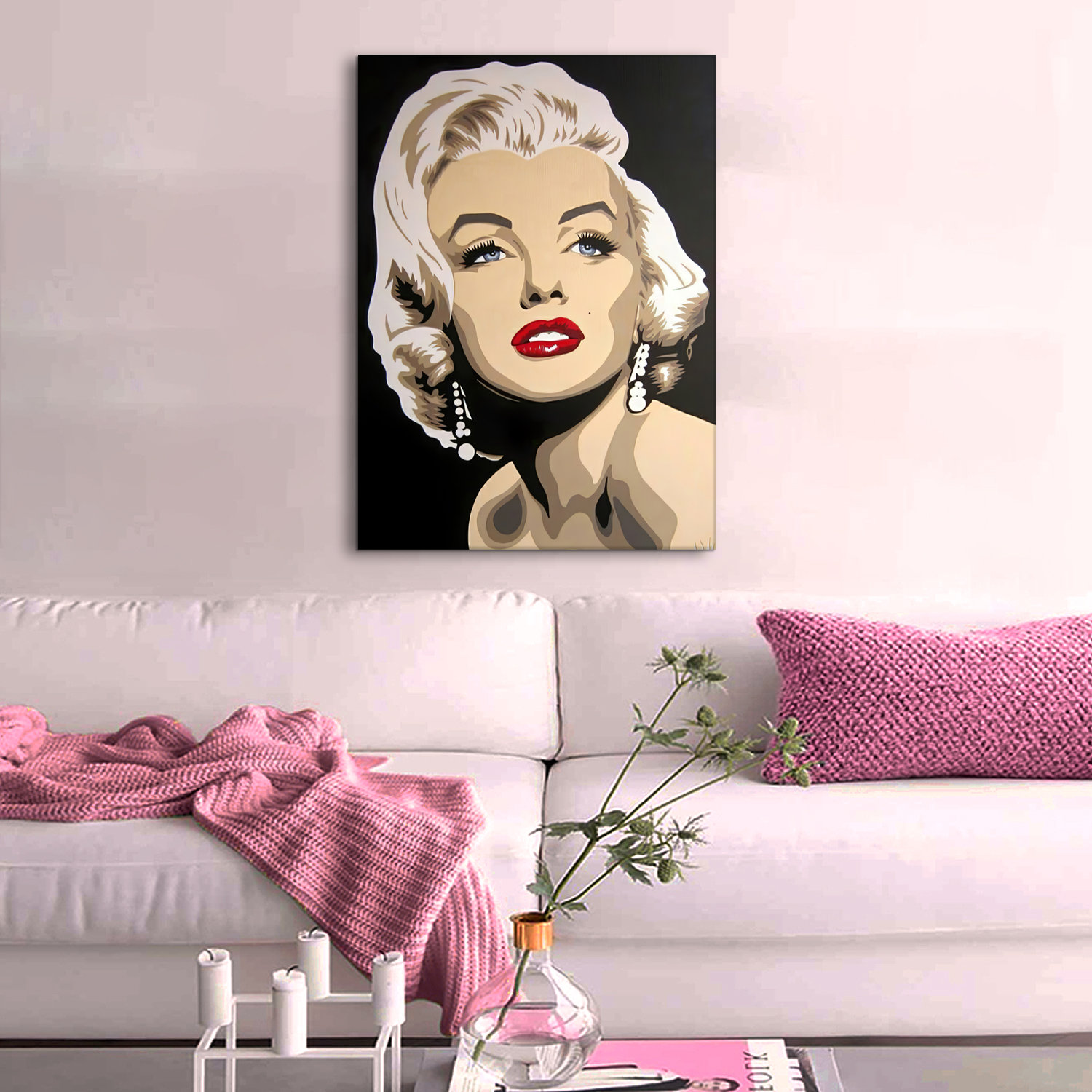 House of Hampton® " Marilyn Monroe Canvas Print Wall Art Portrait